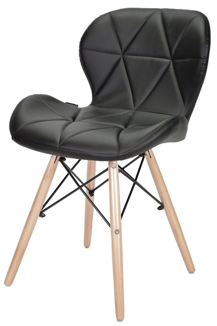 Krzesło tapicerowane VASTO BLACK PU - II GATUNEK