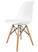 Krzesło skandynawskie z poduszką TOSCANA BIANCO WHITE