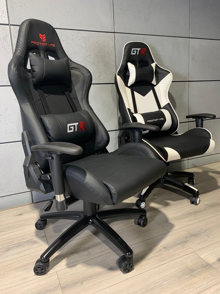 Fotel obrotowy gamingowy GTR BLACK XL - II GATUNEK