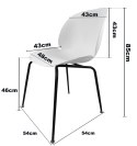 Krzesło nowoczesne minimalistyczne AURORA WHITE II gatunek