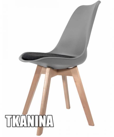 Krzesło skandynawskie MONZA LIGHT GREY Pro - Black Fabric V Krzesło skandynawskie MONZA LIGHT GREY Pro - Black Fabric V
