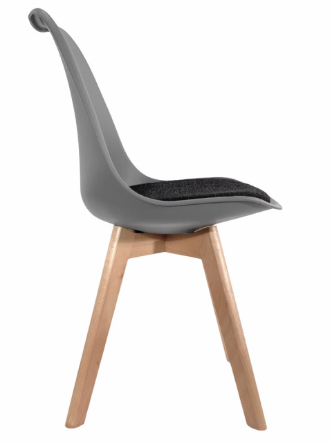 Krzesło skandynawskie MONZA LIGHT GREY Pro - Black Fabric V Krzesło skandynawskie MONZA LIGHT GREY Pro - Black Fabric V