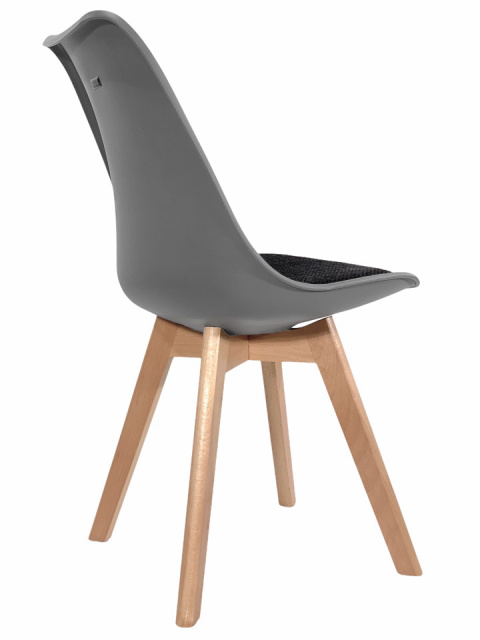 Krzesło skandynawskie MONZA LIGHT GREY Pro - Black Fabric V Krzesło skandynawskie MONZA LIGHT GREY Pro - Black Fabric V