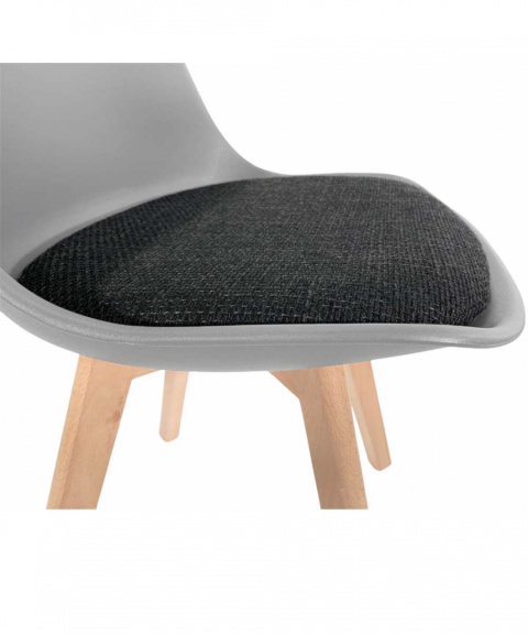Krzesło skandynawskie MONZA LIGHT GREY Pro - Black Fabric V Krzesło skandynawskie MONZA LIGHT GREY Pro - Black Fabric V