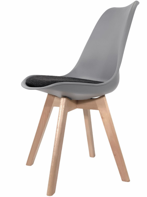 Krzesło skandynawskie MONZA LIGHT GREY Pro - Black Fabric V Krzesło skandynawskie MONZA LIGHT GREY Pro - Black Fabric V