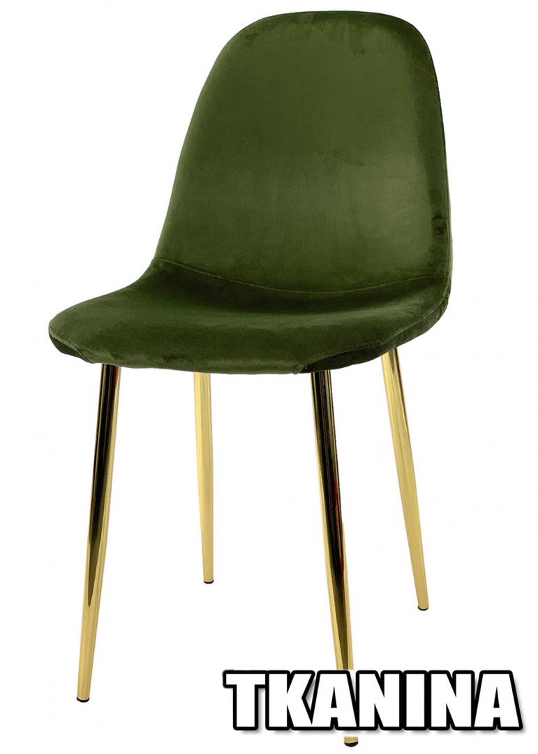 Krzesło tapicerowane GIULIA VELVET KHAKI GOLD Krzesło tapicerowane GIULIA VELVET KHAKI GOLD