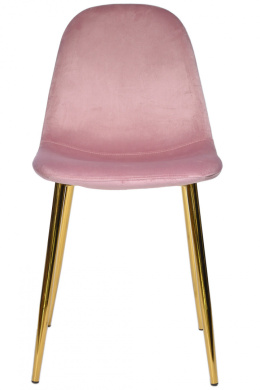 Krzesło tapicerowane GIULIA VELVET PINK GOLD