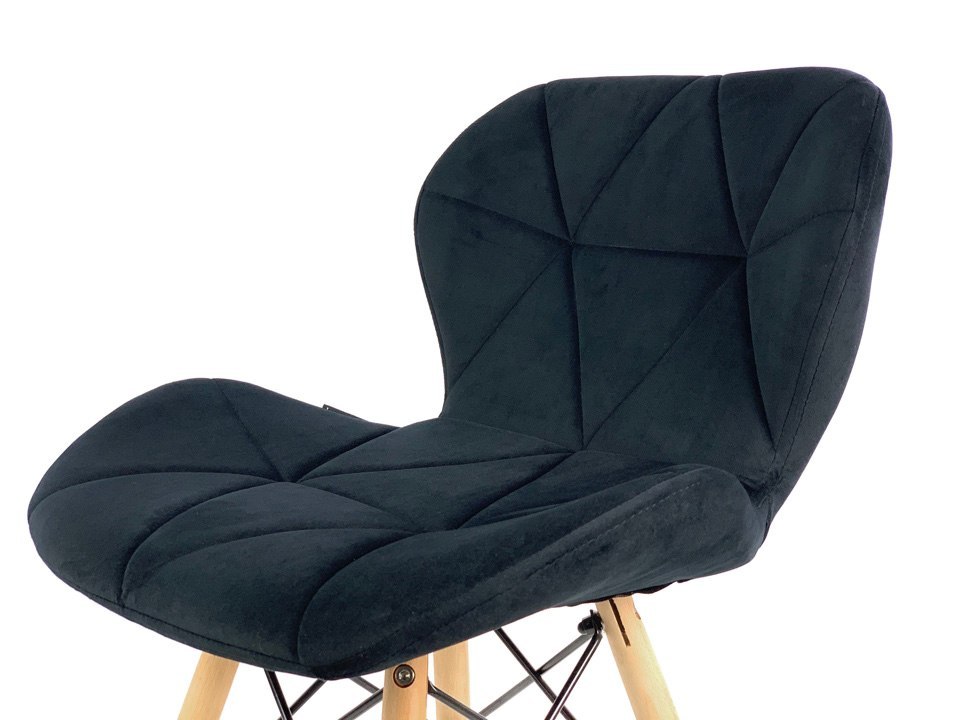 Krzesło tapicerowane VASTO BLACK VELVET- II GATUNEK