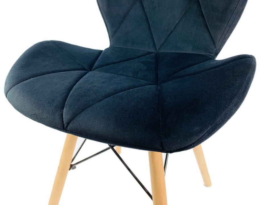 Krzesło tapicerowane VASTO BLACK VELVET- II GATUNEK