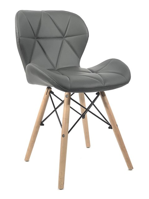 Krzesło tapicerowane VASTO DARK GREY PU - II GATUNEK Krzesło tapicerowane VASTO DARK GREY PU - II GATUNEK