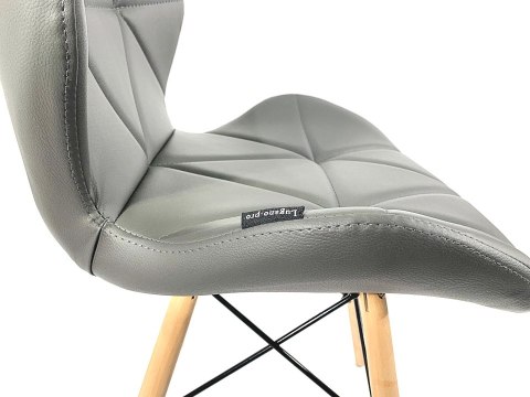 Krzesło tapicerowane VASTO DARK GREY PU - II GATUNEK Krzesło tapicerowane VASTO DARK GREY PU - II GATUNEK