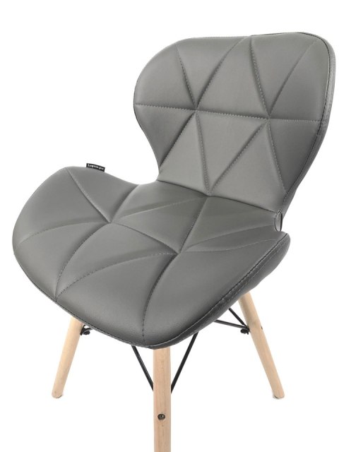 Krzesło tapicerowane VASTO DARK GREY PU - II GATUNEK Krzesło tapicerowane VASTO DARK GREY PU - II GATUNEK