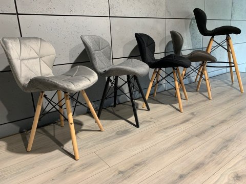 Krzesło tapicerowane VASTO DARK GREY PU - II GATUNEK Krzesło tapicerowane VASTO DARK GREY PU - II GATUNEK
