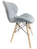 Krzesło tapicerowane VASTO LIGHT GREY PU - II GATUNEK