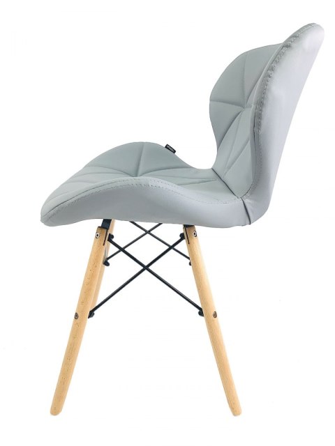Krzesło tapicerowane VASTO LIGHT GREY PU - II GATUNEK Krzesło tapicerowane VASTO LIGHT GREY PU - II GATUNEK
