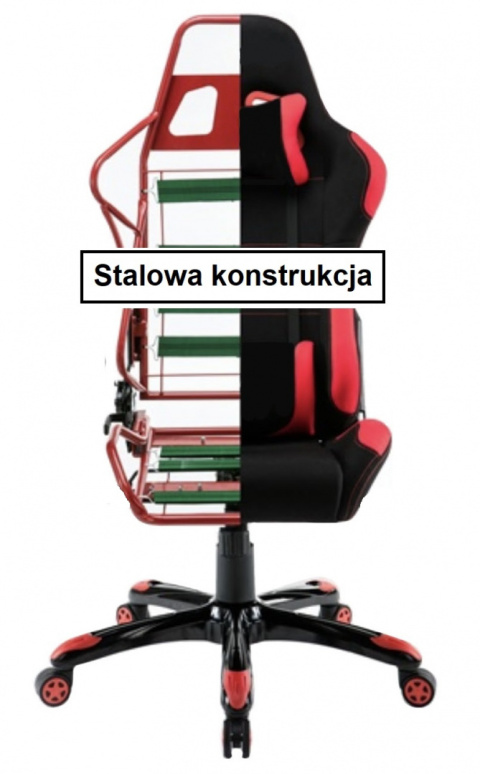 Fotel obrotowy gamingowy GTR BLACK PRO-XL Fotel obrotowy gamingowy GTR BLACK PRO-XL