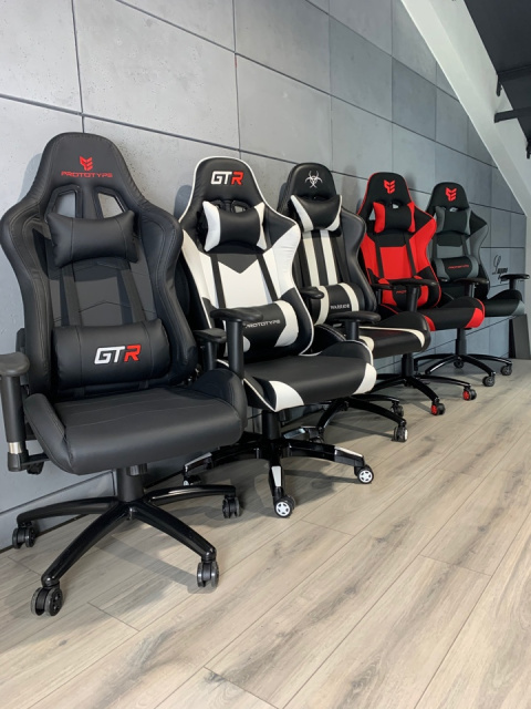 Fotel obrotowy gamingowy GTR BLACK PRO-XL Fotel obrotowy gamingowy GTR BLACK PRO-XL