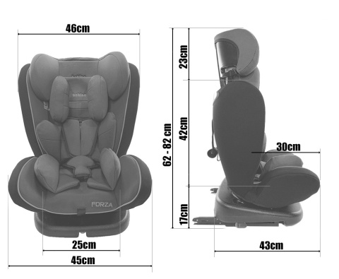 Fotelik samochodowy ISOFIX 360 FORZA RED 0-36 kg uniwersalny Fotelik samochodowy ISOFIX 360 FORZA RED 0-36 kg uniwersalny
