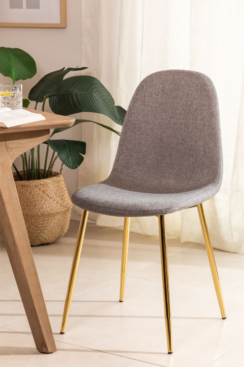 Krzesło GIULIA GREY FABRIC GOLD Krzesło GIULIA GREY FABRIC GOLD