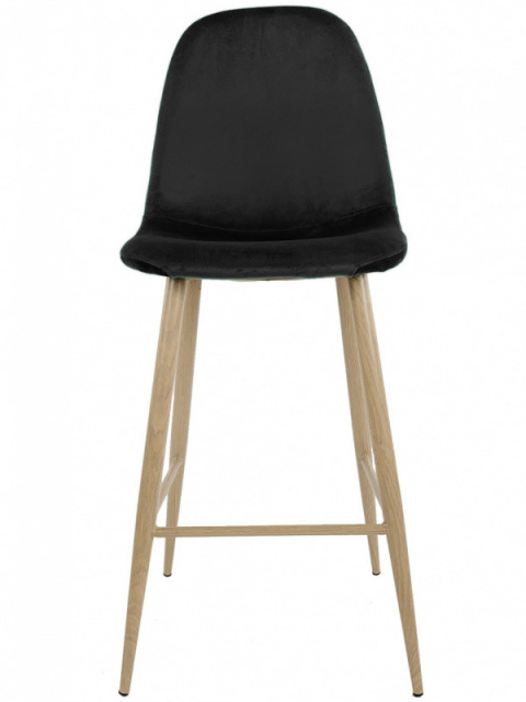 Krzesło barowe hoker AVOLA BLACK VELVET Krzesło barowe hoker AVOLA BLACK VELVET