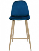 Krzesło barowe hoker AVOLA BLUE VELVET