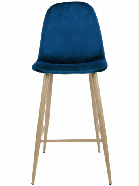 Krzesło barowe hoker AVOLA BLUE VELVET Krzesło barowe hoker AVOLA BLUE VELVET