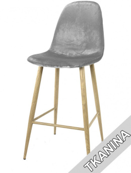 Krzesło barowe hoker AVOLA GREY VELVET