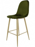 Krzesło barowe hoker AVOLA KHAKI VELVET