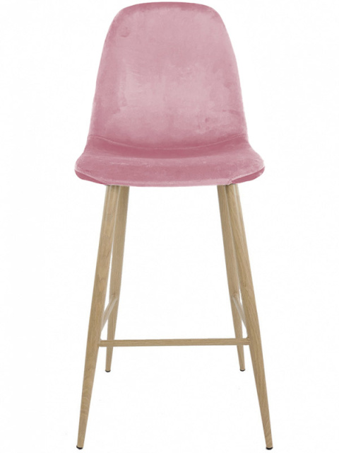 Krzesło barowe hoker AVOLA PINK VELVET Krzesło barowe hoker AVOLA PINK VELVET