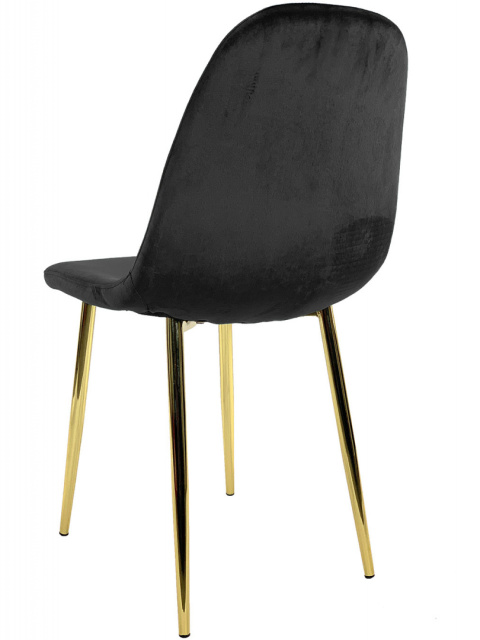 Krzesło tapicerowane GIULIA VELVET BLACK GOLD Krzesło tapicerowane GIULIA VELVET BLACK GOLD