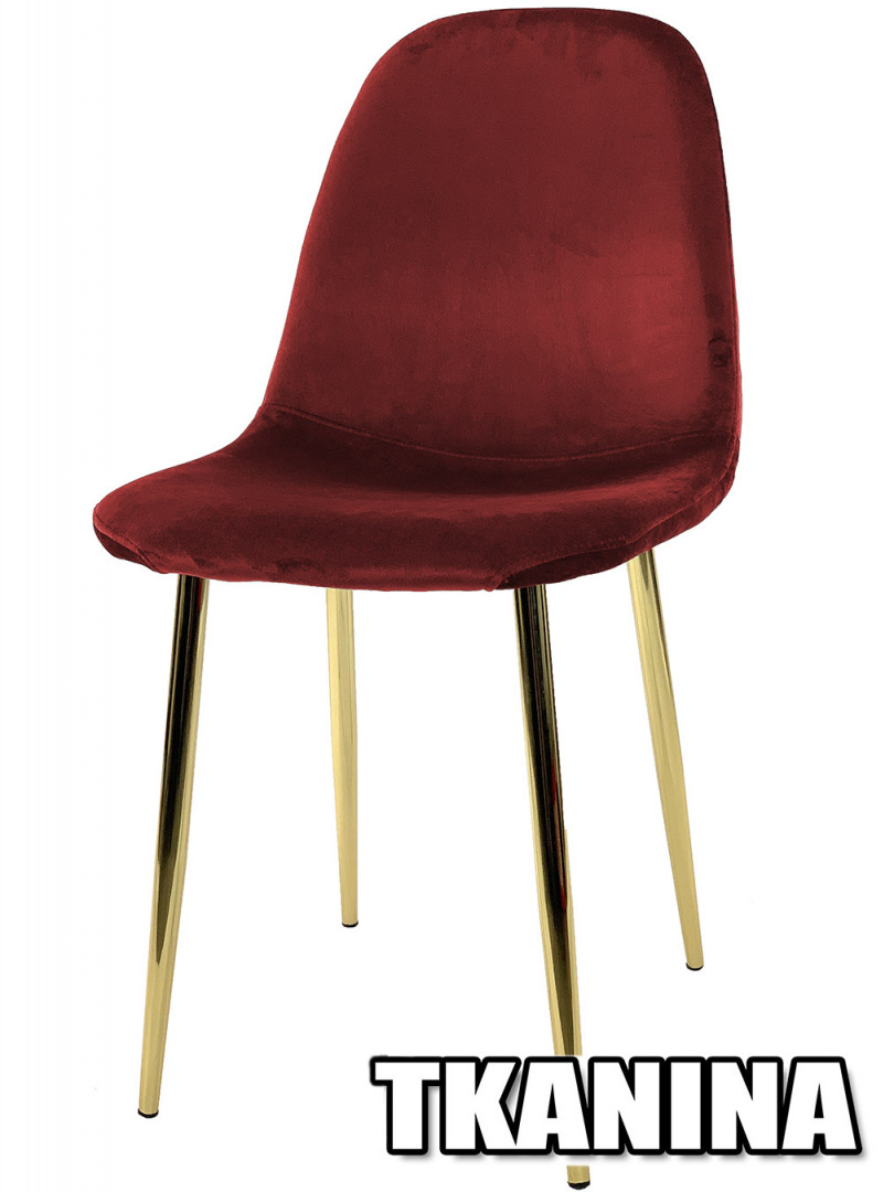 Krzesło tapicerowane GIULIA VELVET BURGUNDY GOLD Krzesło tapicerowane GIULIA VELVET BURGUNDY GOLD