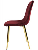 Krzesło tapicerowane GIULIA VELVET BURGUNDY GOLD