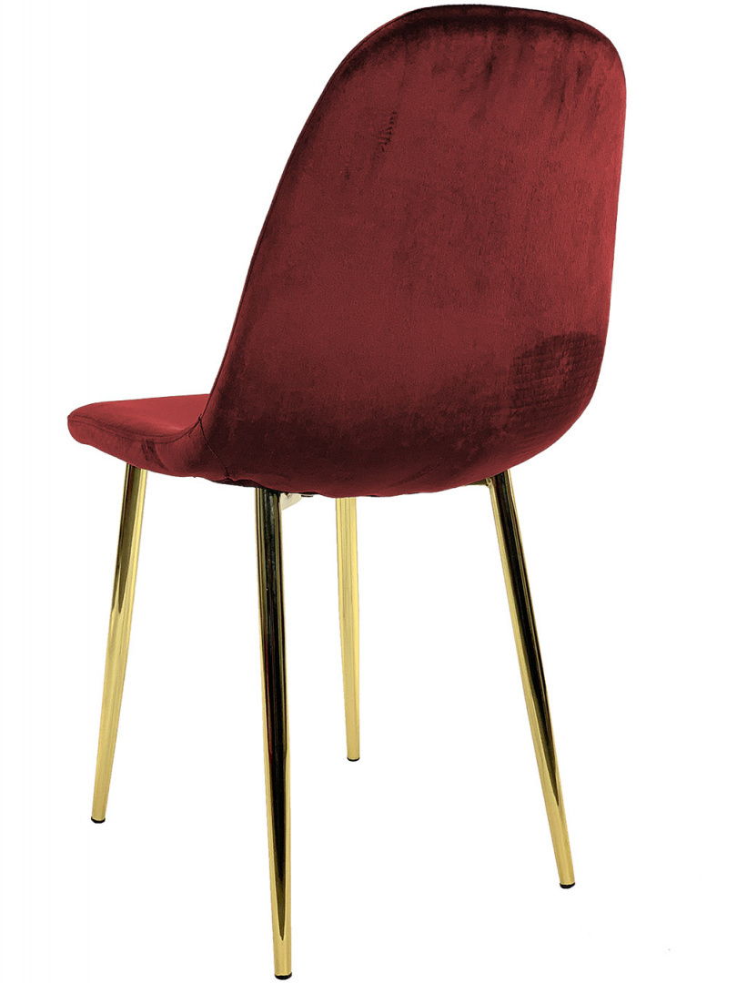 Krzesło tapicerowane GIULIA VELVET BURGUNDY GOLD Krzesło tapicerowane GIULIA VELVET BURGUNDY GOLD