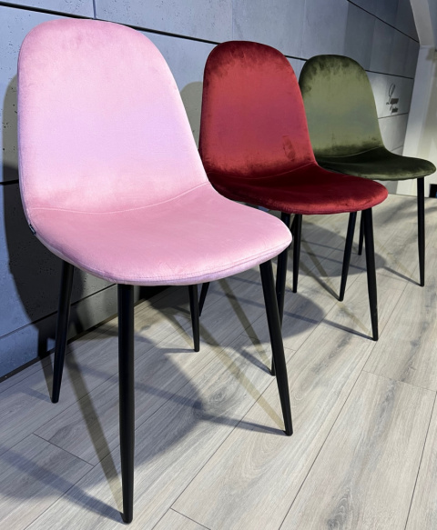 Krzesło tapicerowane GIULIA VELVET PINK Krzesło tapicerowane GIULIA VELVET PINK