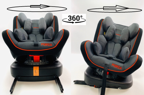 Fotelik samochodowy ISOFIX 360 FORZA RED 0-36 kg uniwersalny Fotelik samochodowy ISOFIX 360 FORZA RED 0-36 kg uniwersalny