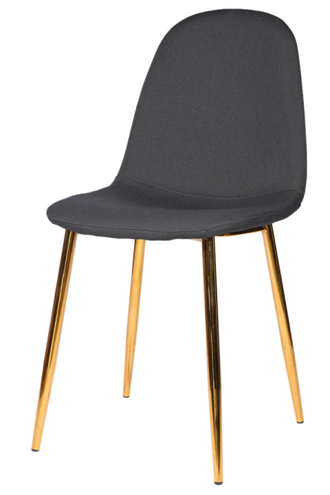 Krzesło GIULIA DARK GREY FABRIC GOLD Krzesło GIULIA DARK GREY FABRIC GOLD