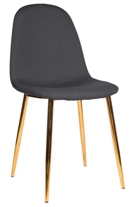 Krzesło GIULIA DARK GREY FABRIC GOLD Krzesło GIULIA DARK GREY FABRIC GOLD