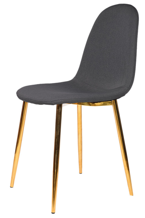 Krzesło GIULIA DARK GREY FABRIC GOLD Krzesło GIULIA DARK GREY FABRIC GOLD