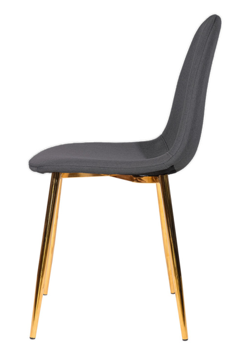 Krzesło GIULIA DARK GREY FABRIC GOLD Krzesło GIULIA DARK GREY FABRIC GOLD