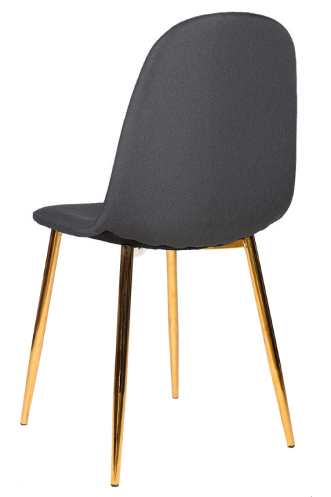 Krzesło GIULIA DARK GREY FABRIC GOLD Krzesło GIULIA DARK GREY FABRIC GOLD