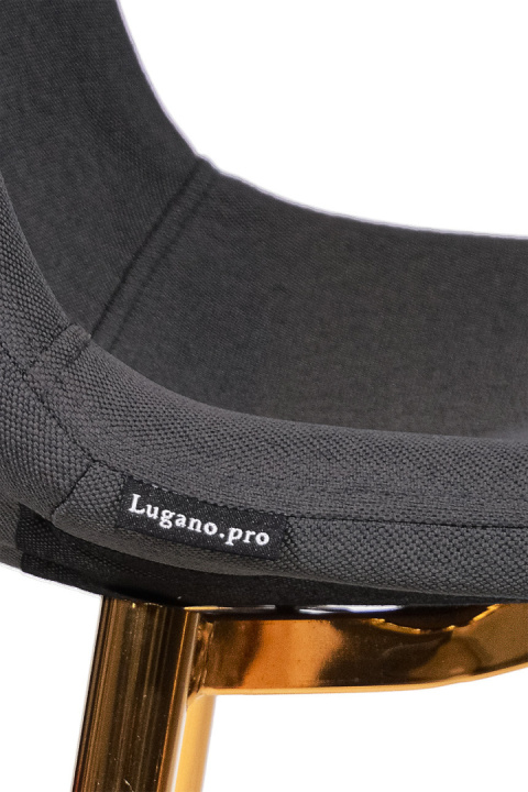 Krzesło GIULIA DARK GREY FABRIC GOLD Krzesło GIULIA DARK GREY FABRIC GOLD