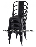 Krzesło metalowe loft CORSICA BLACK II GATUNEK