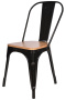 Krzesło metalowe loft CORSICA NERO PINE