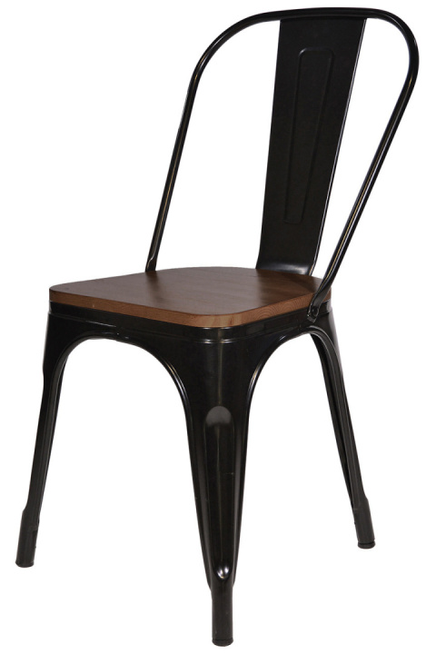 Krzesło metalowe loft CORSICA NERO WENGE Krzesło metalowe loft CORSICA NERO WENGE