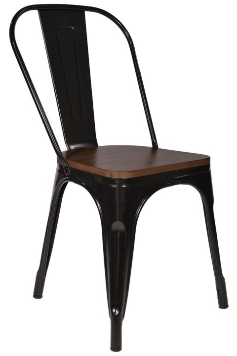 Krzesło metalowe loft CORSICA NERO WENGE Krzesło metalowe loft CORSICA NERO WENGE