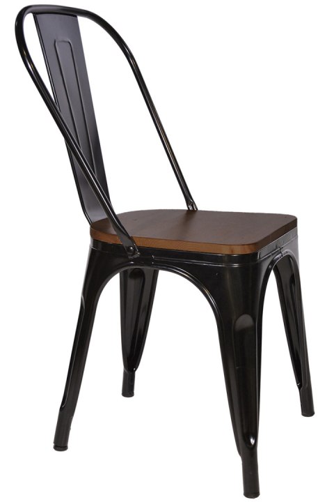 Krzesło metalowe loft CORSICA NERO WENGE Krzesło metalowe loft CORSICA NERO WENGE