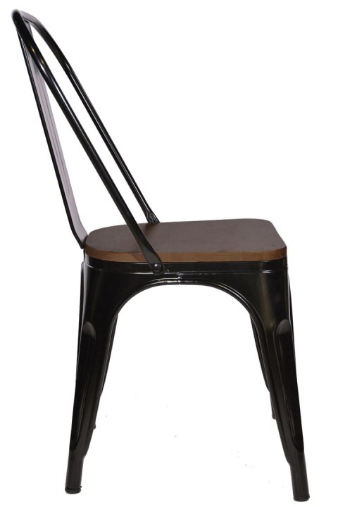 Krzesło metalowe loft CORSICA NERO WENGE Krzesło metalowe loft CORSICA NERO WENGE