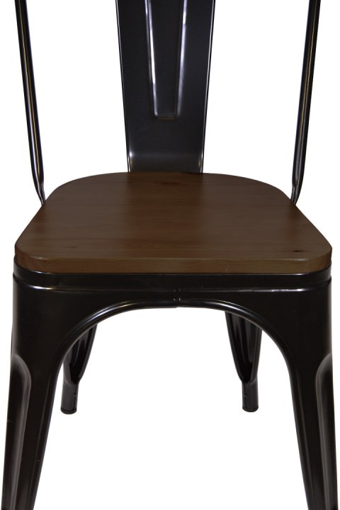 Krzesło metalowe loft CORSICA NERO WENGE Krzesło metalowe loft CORSICA NERO WENGE