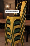 Krzesło metalowe loft CORSICA NERO WENGE