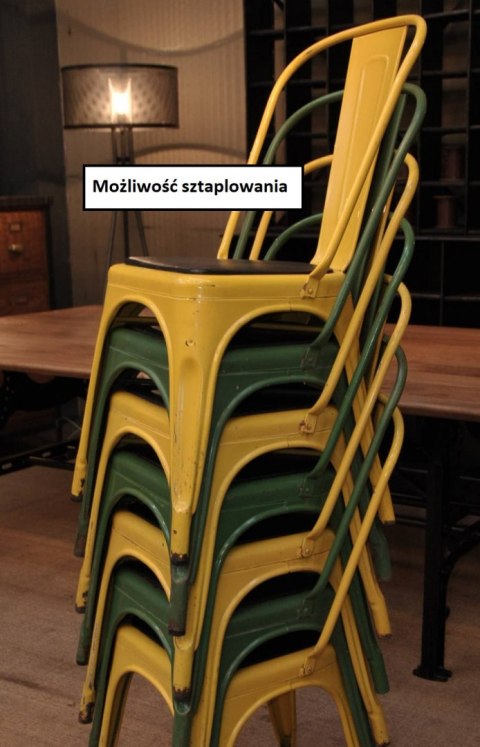 Krzesło metalowe loft CORSICA NERO WENGE Krzesło metalowe loft CORSICA NERO WENGE